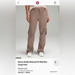Lululemon Dance Studio Cargo Pant XS